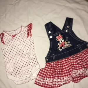 Denim & plaid Disney dress with matching top